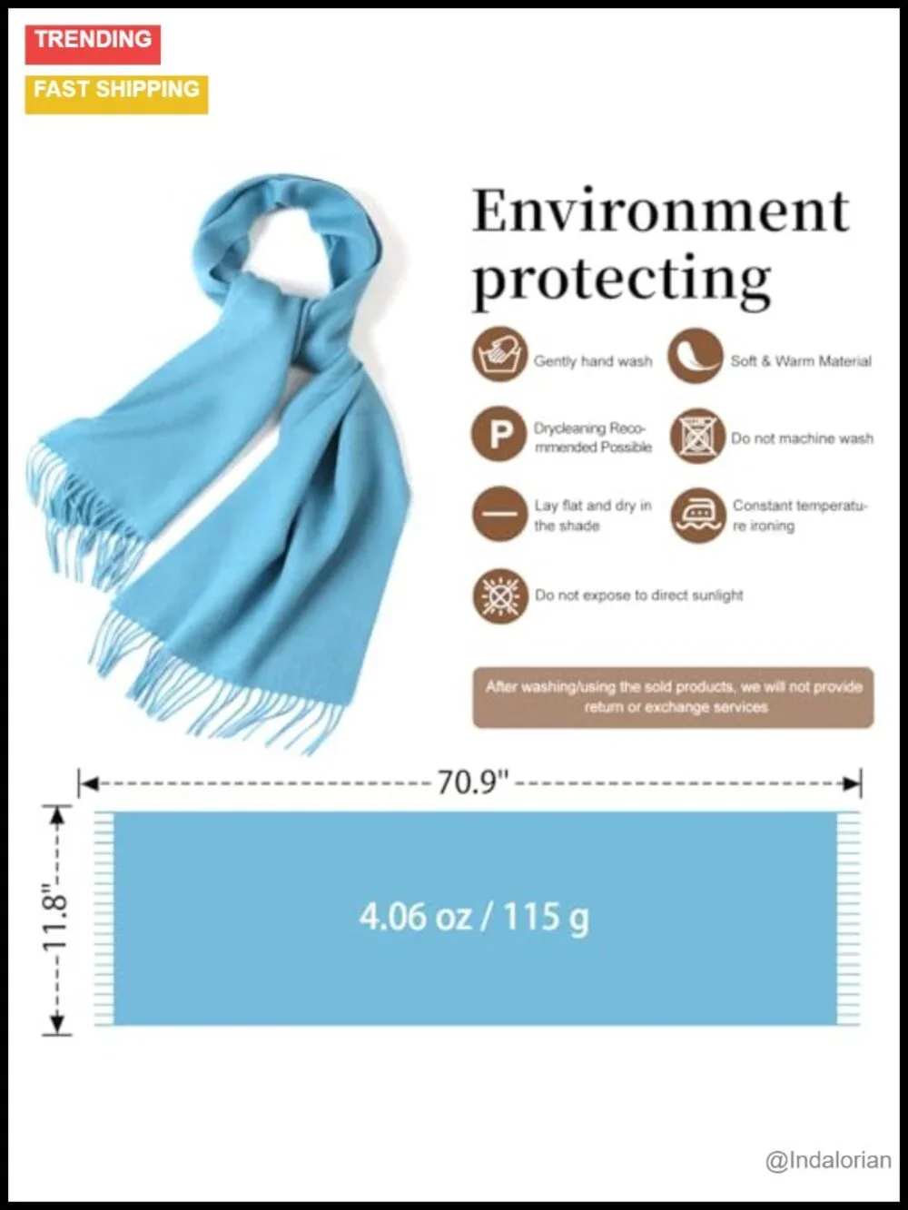 100% Wool Scarf with Tassels - Soft Winter Wrap for Men & Women